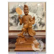 【九龍佛具】濟公活佛 濟公 站姿濟公禪師 濟癲﹝高級樟木 一尺三高﹞佛桌神桌佛櫥佛聯神明彩公媽龕佛俱用品批發@台北板橋
