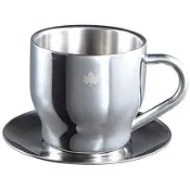 【LOGOS-81285113 不繡鋼咖啡杯盤組270ml】野營野炊 茶杯(原$690)