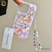 ins風可愛小鹿桑普兔適用蘋果17ProMax手機殼13 12 14 15 16保護套 全包邊防摔 情侶款手機殼 透明殼