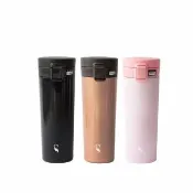 【SWANZ 天鵝瓷】陶瓷輕扣保溫杯 390ml(共三色)