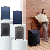 【Samsonite 新秀麗】26吋 73H 前開式/上掀式可擴充輕量布面軟殼防盜拉鍊行李箱/布箱/旅行箱(多色可選)