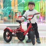 知木屋 公司貨 最低價 免運 兒童三輪車2-4-8歲自行車腳踏車充氣輪胎男女孩單車兒童載購物籃