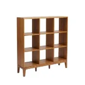 【Mahogany 瑪荷尼家具】新品上市☆全原木 桃花心木 金碧雙面格櫃(120)(9格櫃)(格櫃、展示櫃)