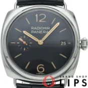 【DOKODEMO】Panerai Radiomir Quaranta 40mm PAM01572 男士腕錶，不鏽鋼/皮革，黑色，拋光，成色極佳（二手） - 錶盒，保固卡，不鏽鋼/皮革。