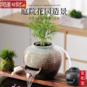 💰玄和緣堂💰古法瀑布流水陶罐 魚缸循環流水造景 戶外庭院魚池造景擺件 水缸生態流水裝飾 招財進寶 風生水起 招財流水