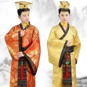 爆款現貨 古風男裝 古著男 表演服男 太子服男 龍袍漢朝皇帝皇上主題服裝男 漢服裝男 極速出貨