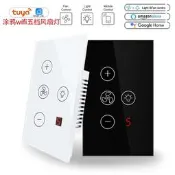 【3C驗證】塗鴉wifi五檔風扇燈開關可控矽調速觸摸面板開關APP無線遠程控制電風扇 落地扇 吊扇 壁扇 工業風扇