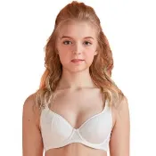 【EASY SHOP】萌萌小刺蝟-舒適美國棉軟鋼圈學生少女內衣(純真白)