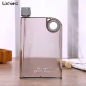 洛陽牡丹 圓孔手提扁平水杯水瓶隨手杯塑膠杯便攜方形水杯 透明塑膠杯指環水壺