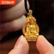 南無大願地藏王菩薩隨身小金佛吊墜寓意好物本命年項鏈
