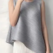 【巴黎精品】多款三宅風皺褶上衣裙子套裝(氣質顯瘦不規則褶皺半身裙套裝褶皺摺衣壓褶折衣女裝k2ba43 A)