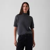【GAP】CashSoft半高領五分袖毛衣-灰色(912519)