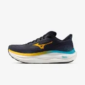 【MIZUNO 美津濃】慢跑鞋 男鞋 運動鞋 緩震 支撐 SKY 黑黃藍 J1GC250201