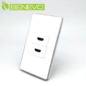 Benevo 嵌入面板型 2埠HDMI影音插座 (BPN0120H2)