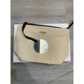 chanel 馬來西亞美妝櫃台贈禮 米色連隨身鏡化妝包