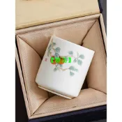 柿子羊脂玉陶瓷 主人杯 茶盞 品茗杯 聞香杯