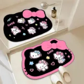 🎁 Kitty 地墊、黑粉地墊、甜酷風地墊、矽藻泥地墊、吸水地墊、浴室腳墊、防滑地墊、快乾地墊、卡通地墊、防刮地墊、