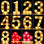 數字LED燈生日場景佈置派裝飾品生日快樂燈備箱道具