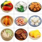 全店免運♕人造食物模型pvc假水果蔬菜炸雞仿真壽司逼真三文魚蝦餃子廚房裝飾攝影道具
