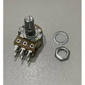 《2292-2295》雙聯電位器 B1K B10K B20K B50K 6腳 柄長15mm(短柄) 附螺絲墊片 雙聯可變