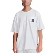 (店+)【MLB】MLB 短T 紐約洋基隊 白色 口袋LOGO 短袖 T恤 MLBTS500001-WH1