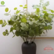 連盛 仿真手感葉子植物銅錢葉圓葉金錢葉插花裝飾尤加利葉園林工程