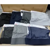 Uniqlo airism 中腰平口褲有開口 黑色/深藍/深灰/淺灰/黑紋/灰紋/藍紋/幾何黑 七色供應