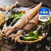 【生活市集】【鮮綠生活】野生船凍透抽500g (2隻入) 花枝 小卷 大卷