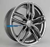 【員林 小茵 輪胎 舘】18吋 類RS6 新款5孔112鋁圈樣式 AUDI.VW VAG車系專用圈 鐵灰車面車邊