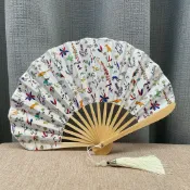全球選品1館 生活百貨 風小清新棉布貝殼扇旗袍古風夏季可攜式隨身日用小扇子