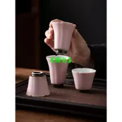 陶瓷功夫小茶杯 脂粉花瓣 主人杯 家用 品茗杯 聞香杯