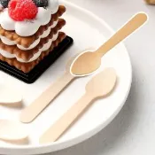 【點心必備】一次性小木匙(冰淇淋 布丁 點心湯匙 便攜  水信玄餅  餐具)