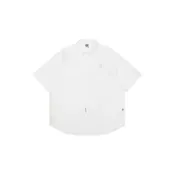 (店+)AAPSRM8516XXO Aape SS25 猿顏徽標字母刺繡純色短袖襯衫 男款