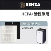 適用 DAIKIN 大金 MC655ASCT 15坪雙重閃流空氣清淨機 HEPA+活性碳 濾網 濾芯 濾心