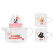 【Hiromimi】Bunni Konbiny玻璃泡茶組/2杯1壺