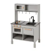 【IKEA 宜家家居】SILLTRUT 玩具廚房, 灰色, 68x40x100 公分