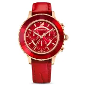 大高雄鐘錶城 Swarovski 施華洛世奇 Octea Lux Chrono 計時女婉錶 5646975 紅色 45.6mm｜樂天領券現折★全館特惠中★指定刷卡回饋10%