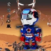 金屬DIY拼裝模型 3D立體金屬拼圖模型　鋼鐵人-Q版-彩色
