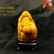 【石至名歸】 台灣現貨 實體店鋪 壽山田黃石收藏雕件【達摩】 附福州壽山石鑑定中心鑑定證書 達摩 田黃石 石雕收藏