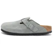 (店+)【BIRKENSTOCK 勃肯】1029801 Birkenstock Boston 舒適時尚 外穿 透氣 無特殊功能包頭拖鞋 男女同款 灰色 窄版