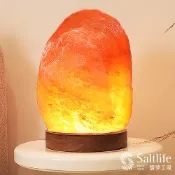 【鹽夢工場】8-9kg玫瑰鹽燈 原木座｜鹽燈 玫瑰鹽燈 喜馬拉雅山天然岩鹽 財位擺放 風水擺飾 招財開運 喬遷禮 開幕禮