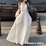 現貨 法式渡假長裙洋裝 長洋 V領洋裝 長裙洋裝 長洋裝 法式洋裝 渡假洋裝 白色長洋裝 白色洋裝 飄逸洋裝 仙女洋裝