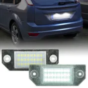 2 件適用於福特 C-MAX 2003-2007 Focus MK2 2003-2008 白色 LED 車牌燈