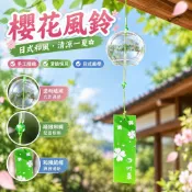 【日式和風】櫻花風鈴 玻璃手工掛飾 可愛吊飾 日本風鈴 和風禮物 掛件 臥室裝飾 清新小掛飾 組合優惠