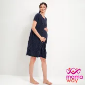 【mamaway媽媽餵】點點米奇莫代爾孕哺居家洋裝 (孕婦裝 哺乳衣 孕婦洋裝 月子服)