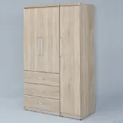 Homelike 喜家居梧桐色4x7尺衣櫃(1647)-115x54x198cm
