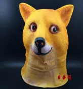 在台現貨！乳膠巴哥狗面具 柴犬秋田犬面具狼狗黑貓面具巴哥犬面具鬥牛犬沙皮狗秋田狗頭(萬聖節COS變裝頭套cosplay