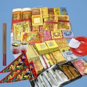 【上芳香業】正錫箔 普渡金紙組 手工金紙 大份 臉盆毛巾金香燭 普渡公 好兄弟(公司普渡 小銀巾衣 普渡旗)