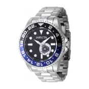 INVICTA 英威塔｜Pro Diver 黑面藍黑框 銀色不鏽鋼錶帶 小秒盤 自動上鍊機械錶 47295