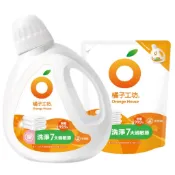 橘子工坊天然無香精制菌洗衣精低敏親膚-瓶裝1800ml/補充包1500ml
